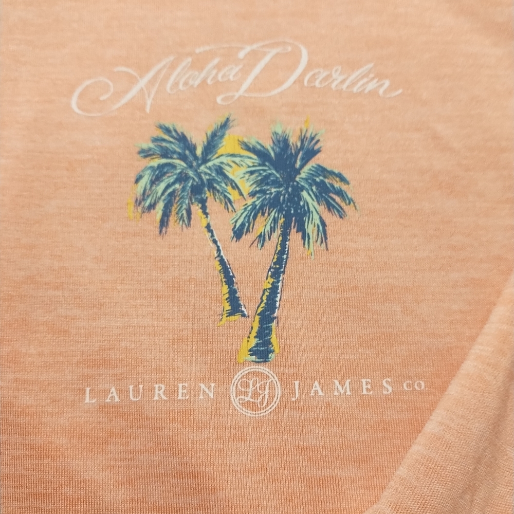 🇺🇸 Clearance 🇺🇸Lauren James Tropical Orange /Pink Shirt - Picture 5 of 6